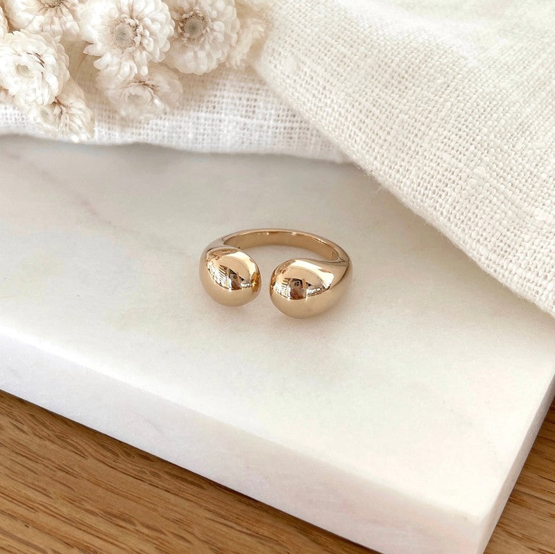 Caline" gold-plated ring