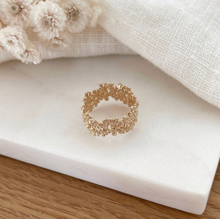 Bellis" gold-plated ring