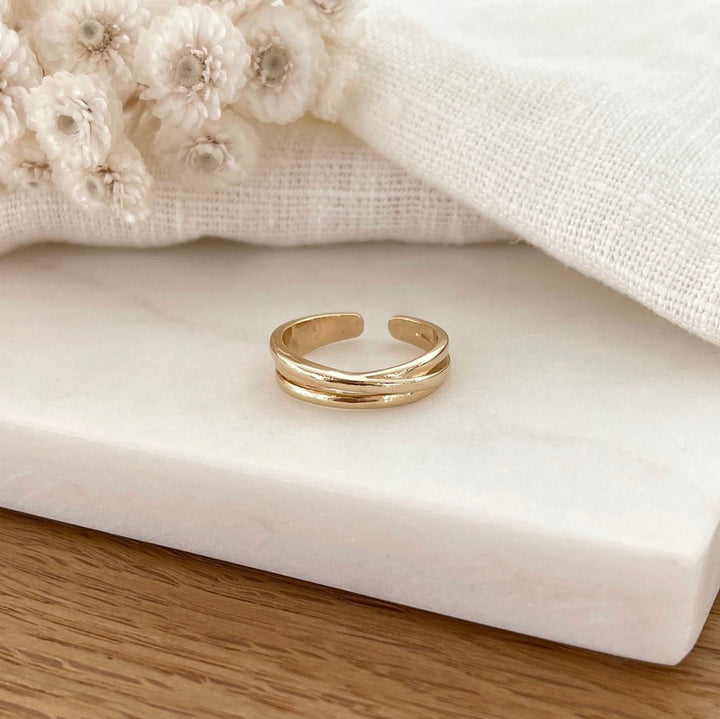 Gold-plated "Trilla" ring