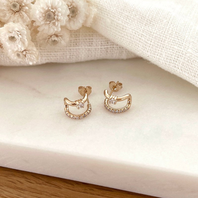 Samira" gold-plated earrings