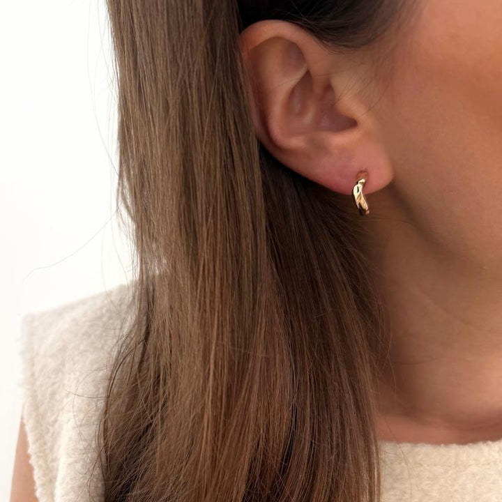 Gold-plated "Gilia" hoop earrings