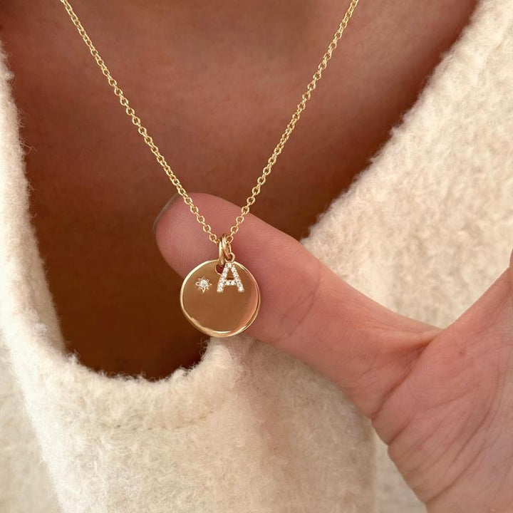 Gold-plated "Star Initial" necklace