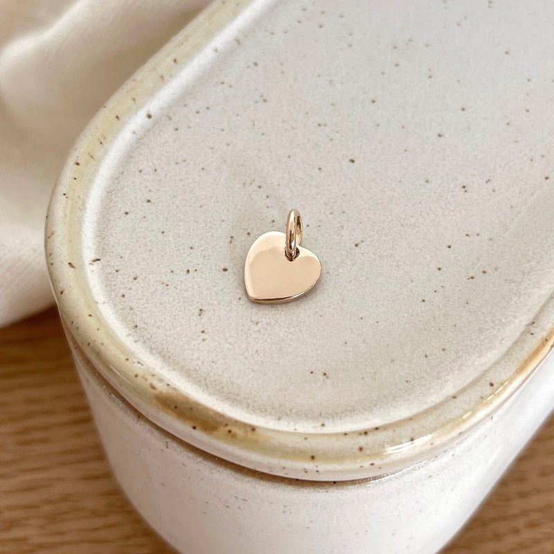 Gold-plated "Mini coeur bombé" pendant