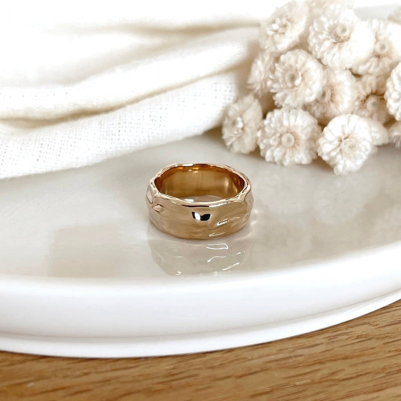 Crélia" gold-plated ring