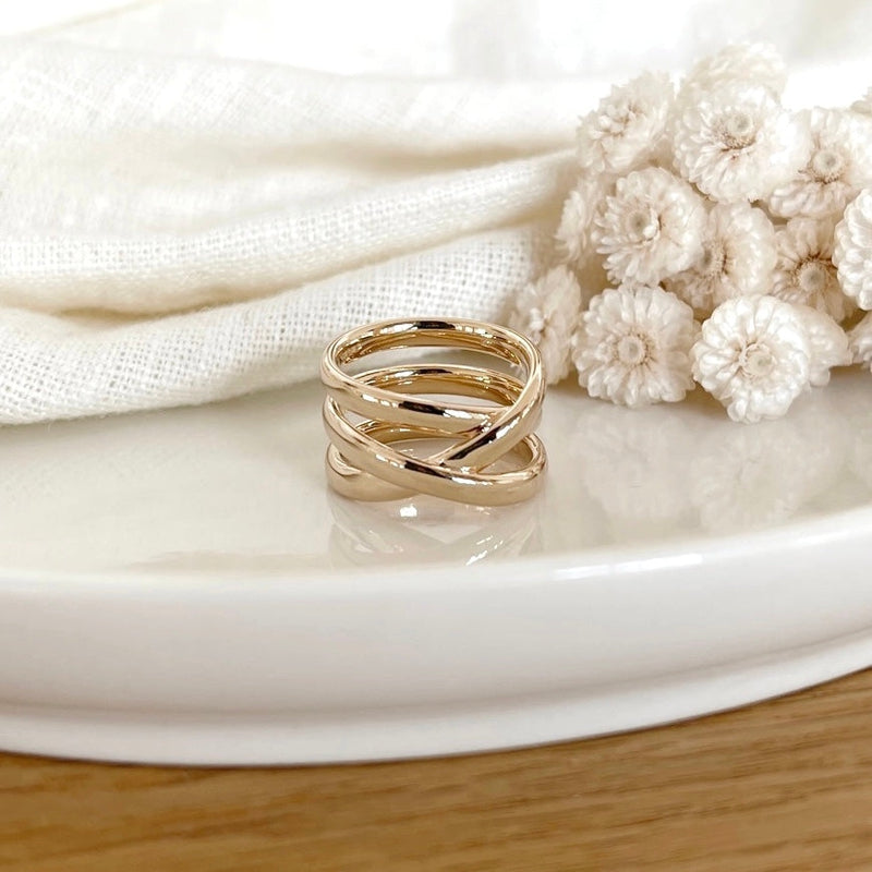 Trish" gold-plated ring