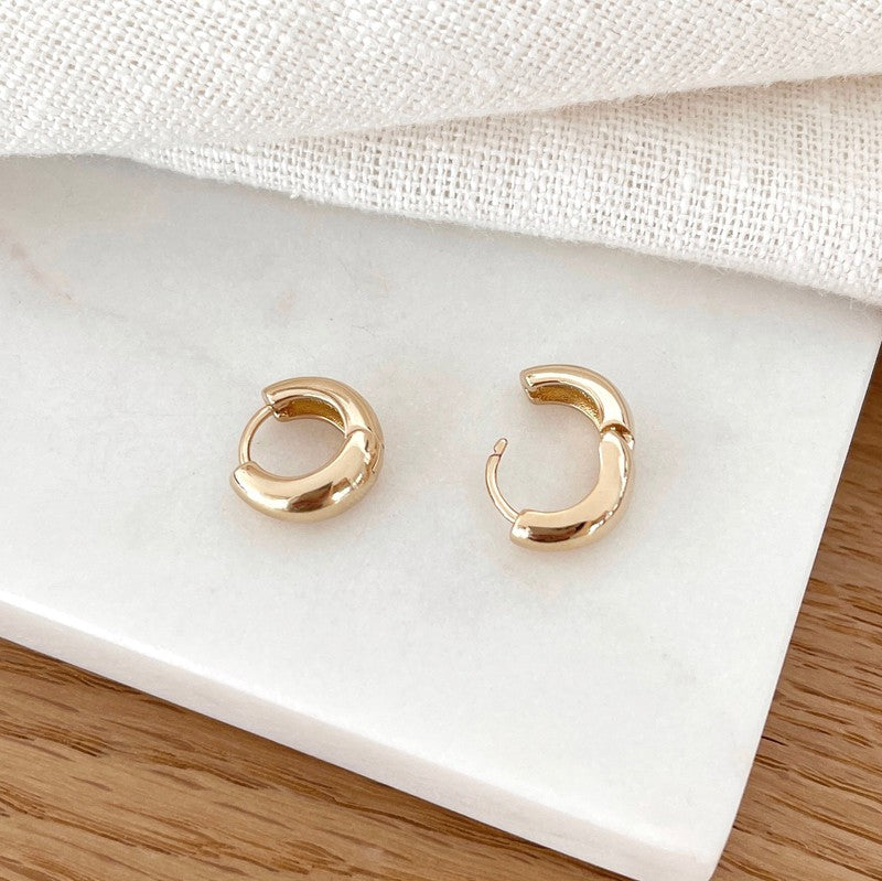 Gold-plated "Cali" hoop earrings