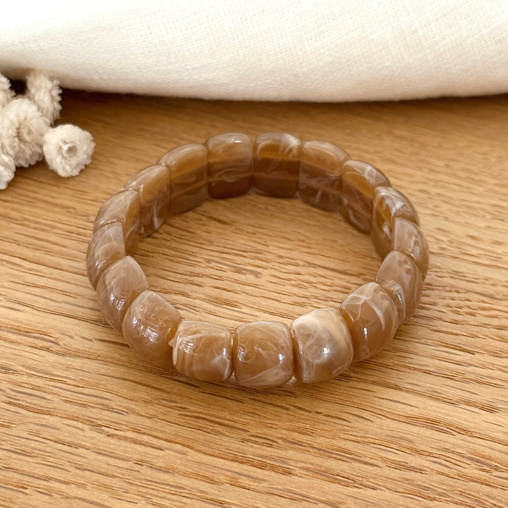 "Alia" bracelet in taupe