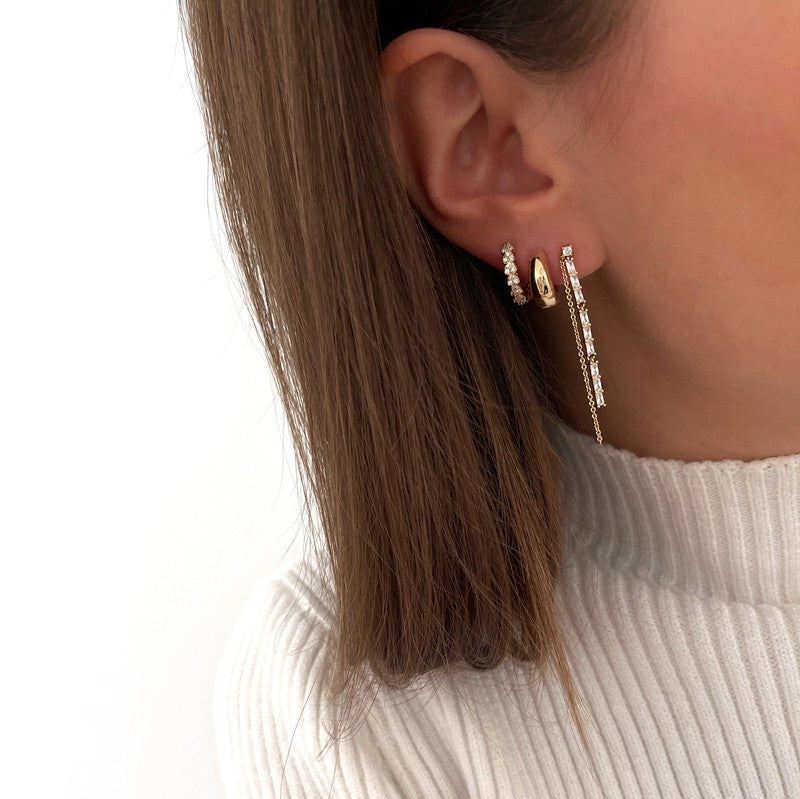Gold-plated "Cali" hoop earrings