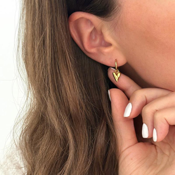 "Dua" steel hoop earrings