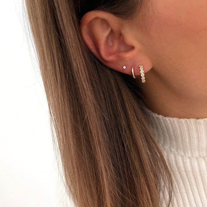 Abay" gold-plated hoop earrings
