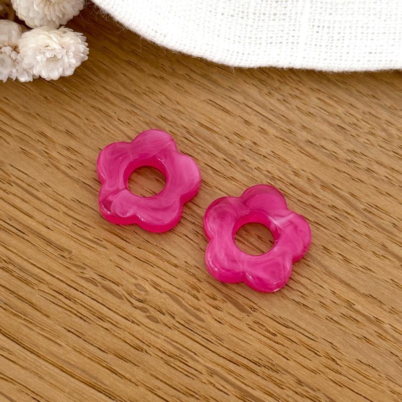 Flora acetate flowers - Earrings - Instants Plaisirs -Instants Plaisirs  Jewelry