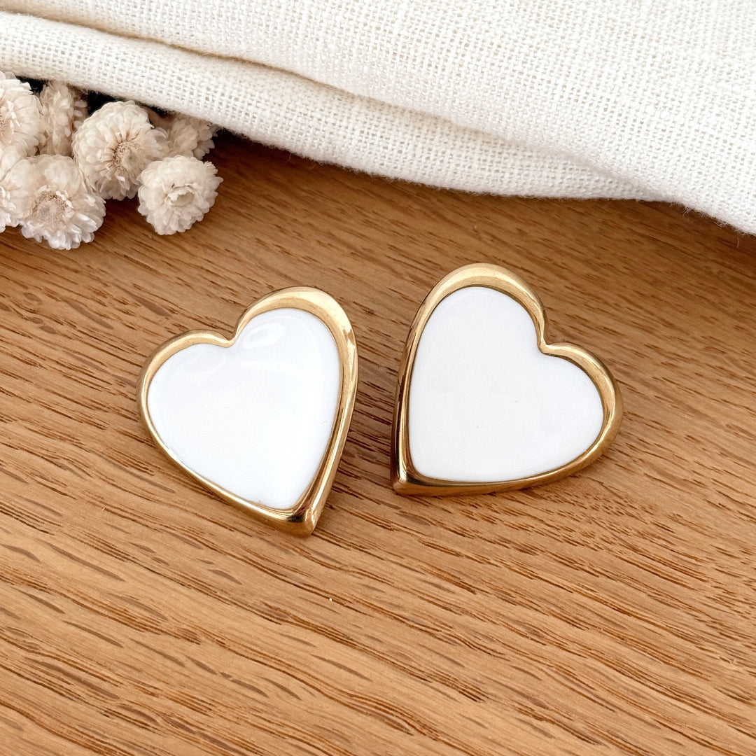 Boucles d'oreilles "Zélia" acier