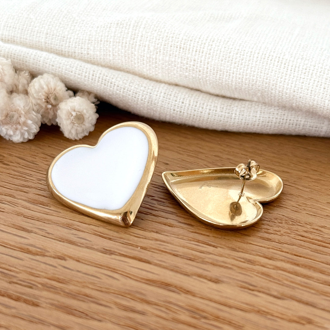 Boucles d'oreilles "Zélia" acier