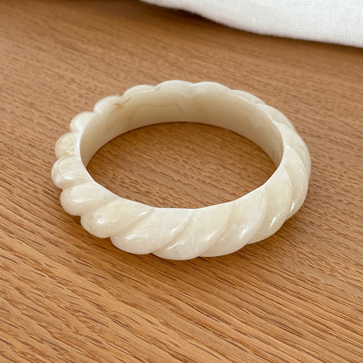 Jonc "Apolline" résine beige