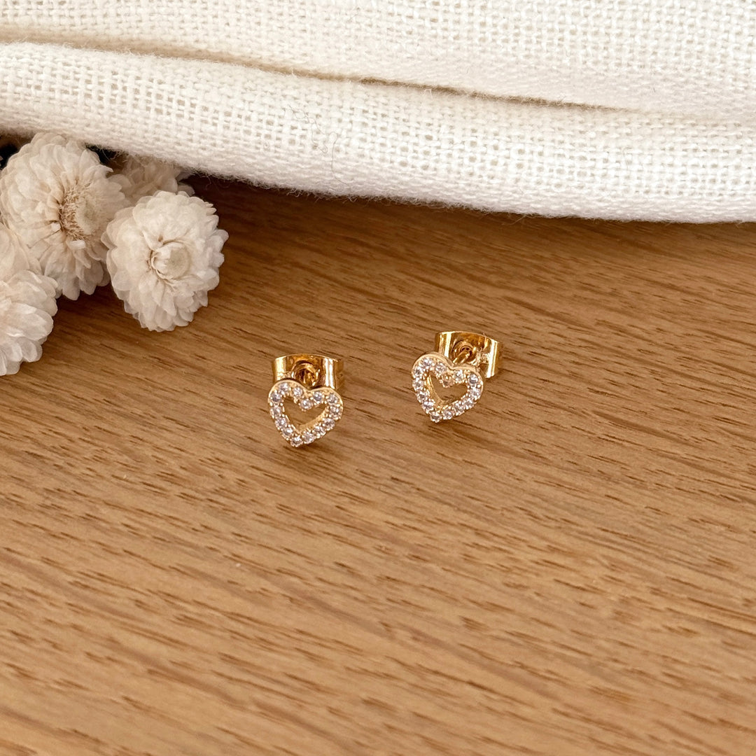 Boucles d'oreilles "Mélie" plaqué or