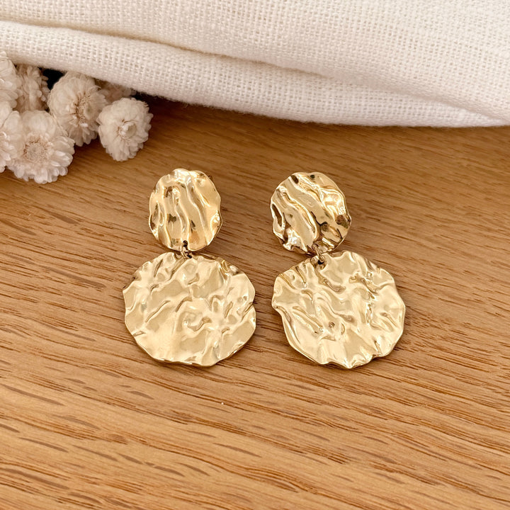 Boucles d'oreilles "Hoya" acier