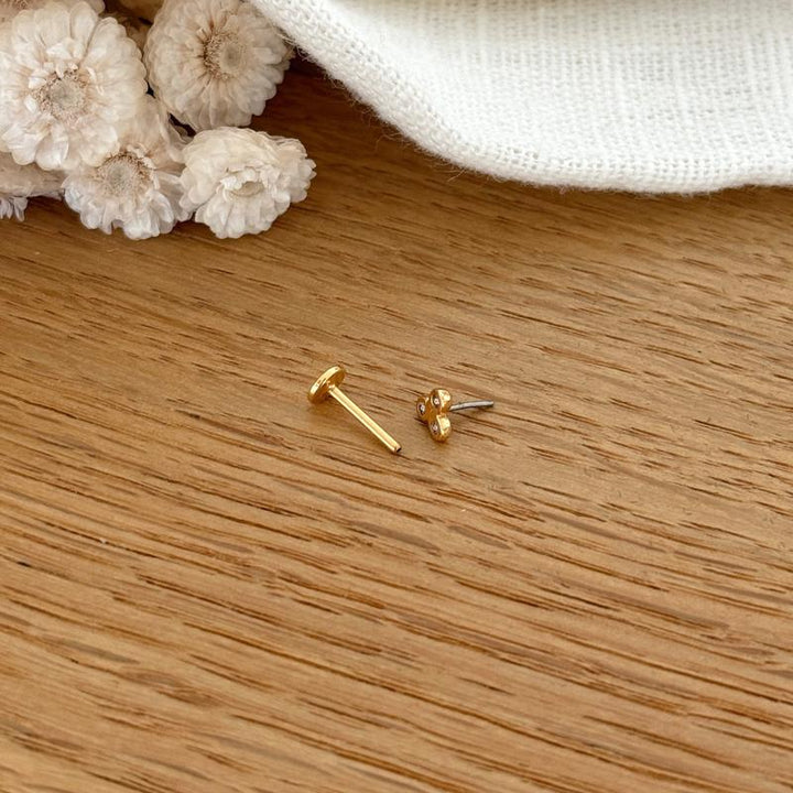Gold-plated "Lenie" ear piercing
