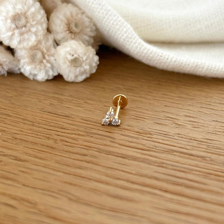 Gold-plated "Leonie" ear piercing