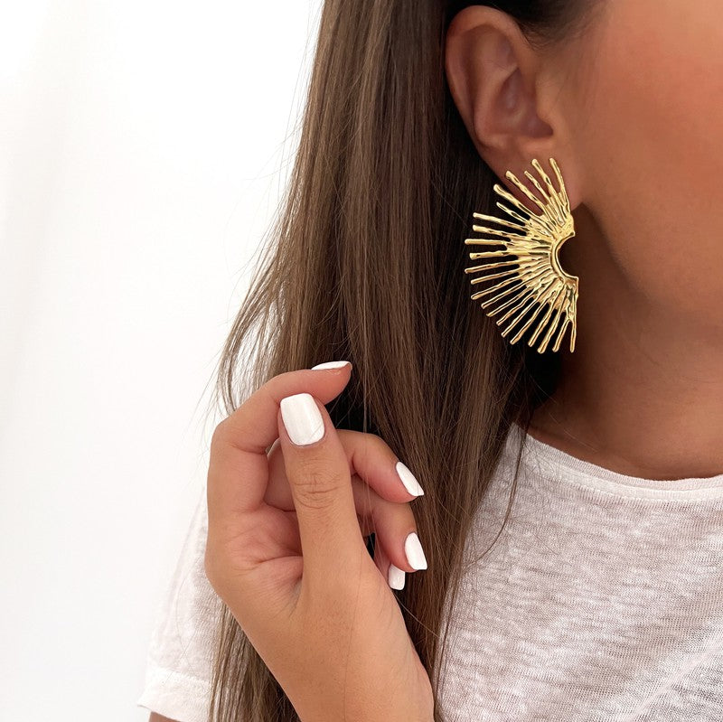 Soraya" steel earrings