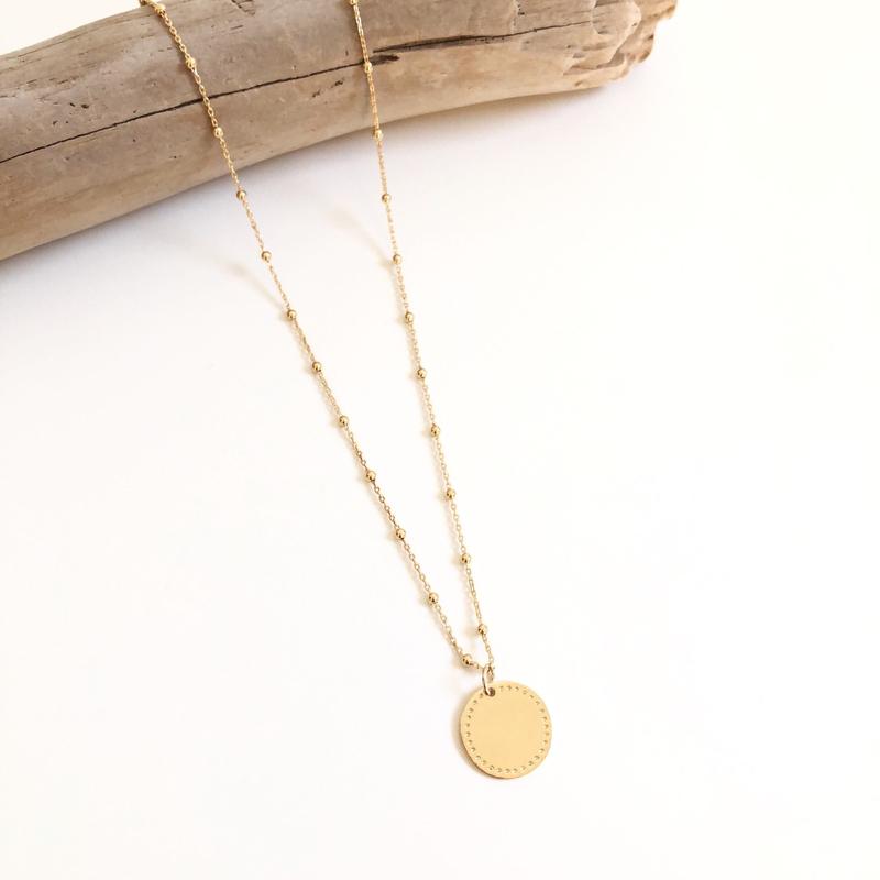 instants-plaisirs" gold-plated "Mini molia" necklace 