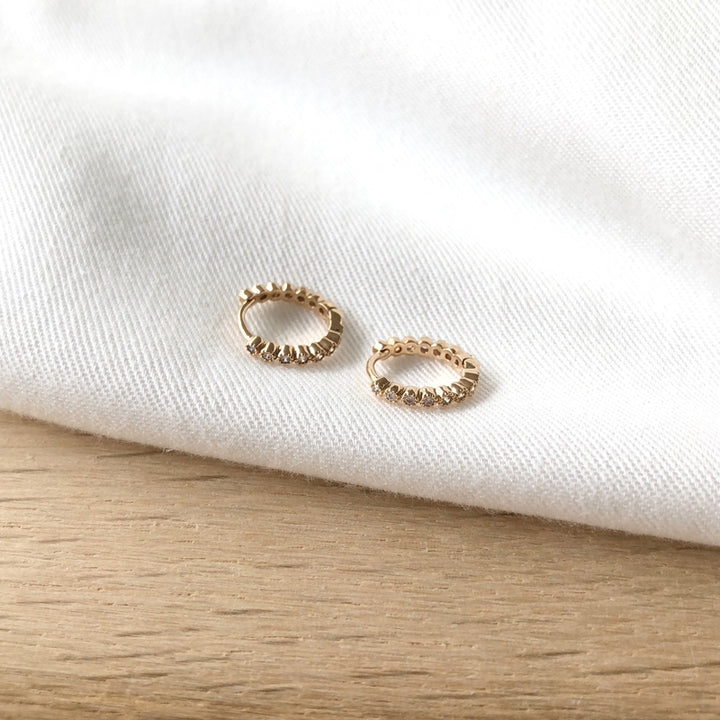 Mini gold-plated hoop earrings "Ria" -Instants Plaisirs Jewelry