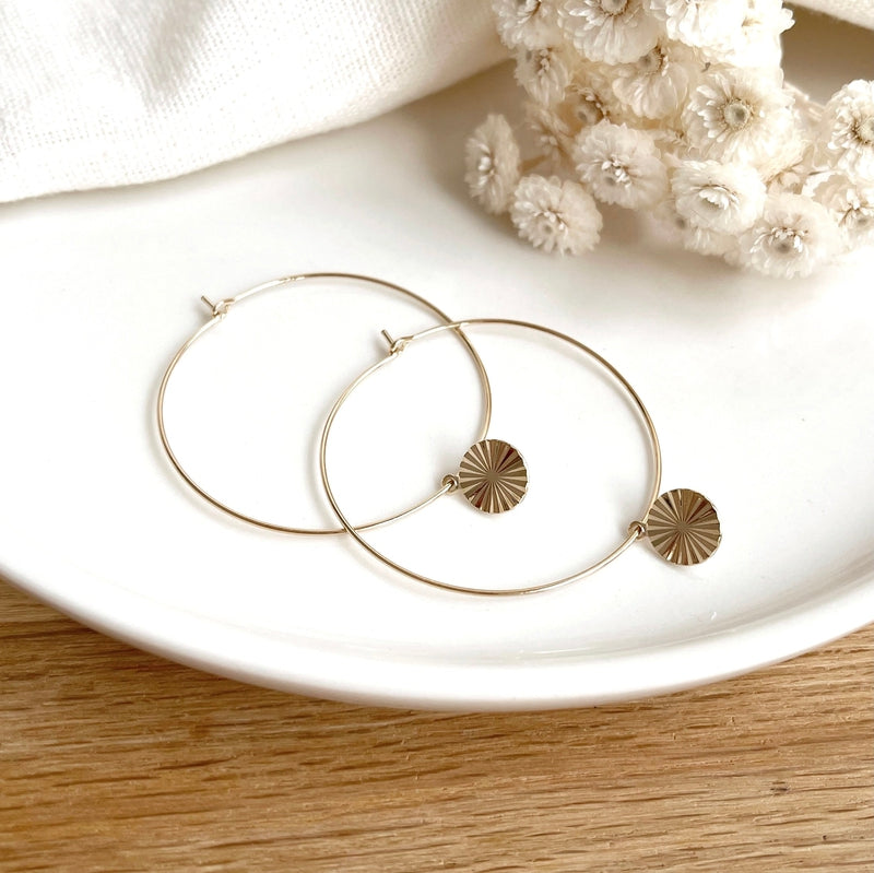 Gold-plated "Clea" hoop earrings-instants-pleasures-Instants Plaisirs | Jewelry
