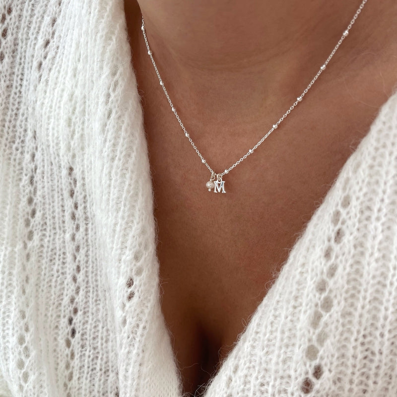 Necklace "Ysée" silver-instants-pleasure-38cm - One letter-Instants Plaisirs - Jewelry