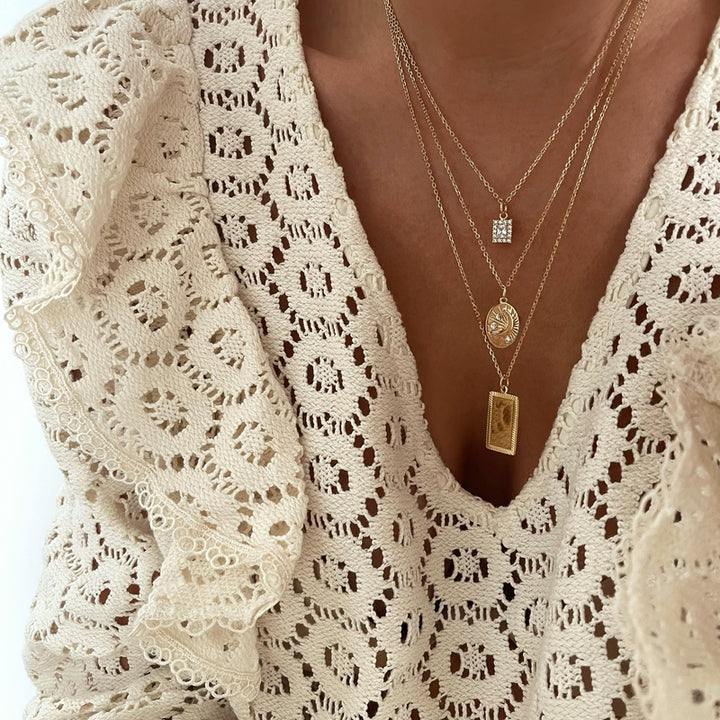 Angelique gold-plated necklace - Necklaces - Instants Plaisirs - Classic chain, 38 cm -Instants Plaisirs Jewelry