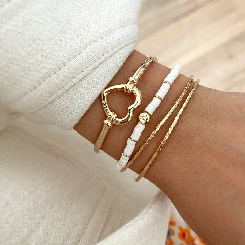 Gold-plated "Tamara" bracelet-instants-pleasures-White-Instants Plaisirs - Jewelry