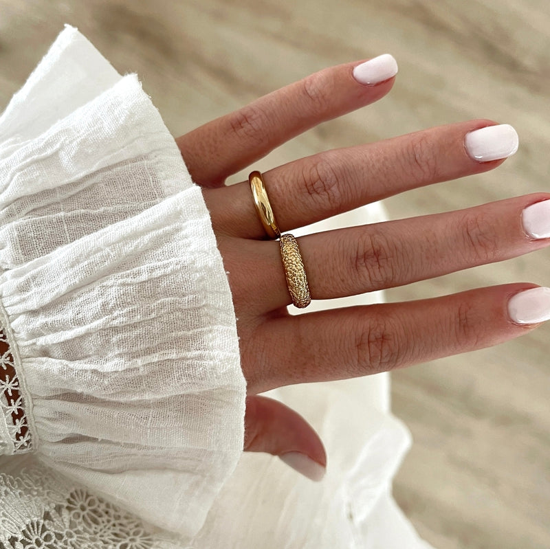Claire" gold-plated ring