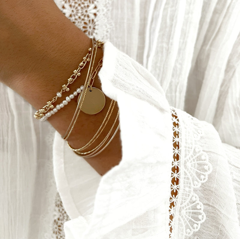 Gold-plated "Inaya" bracelet-instants-pleasures-Instants Plaisirs - Jewelry