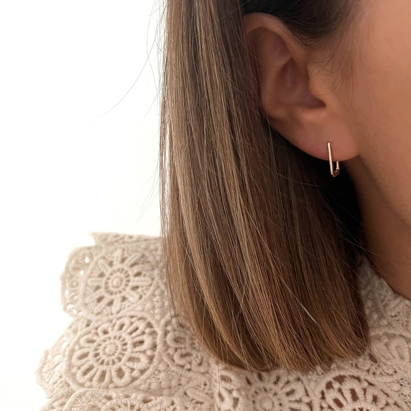 Gold-plated "Rebecca" mini hoop earrings-Instant-pleasures-Instants Plaisirs | Jewelry