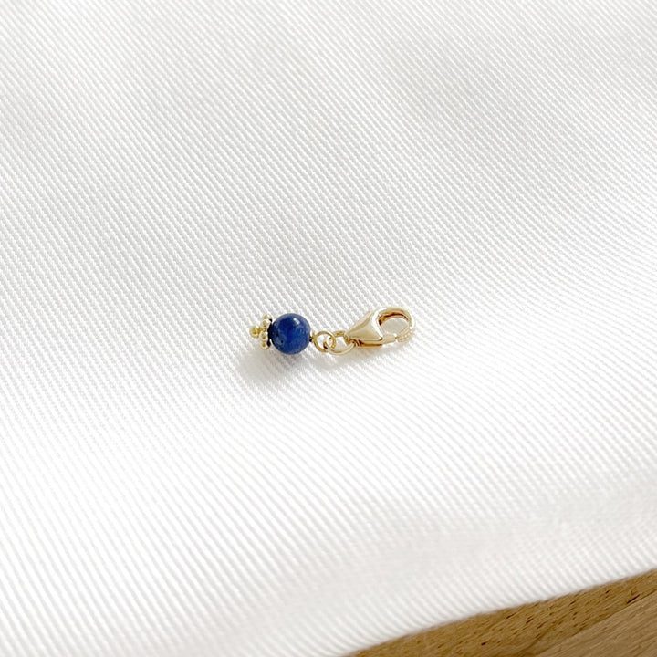 Charm "Lili" Gold-plated Sodalite-Instants Plaisirs - Jewelry-Instants Plaisirs - Jewelry