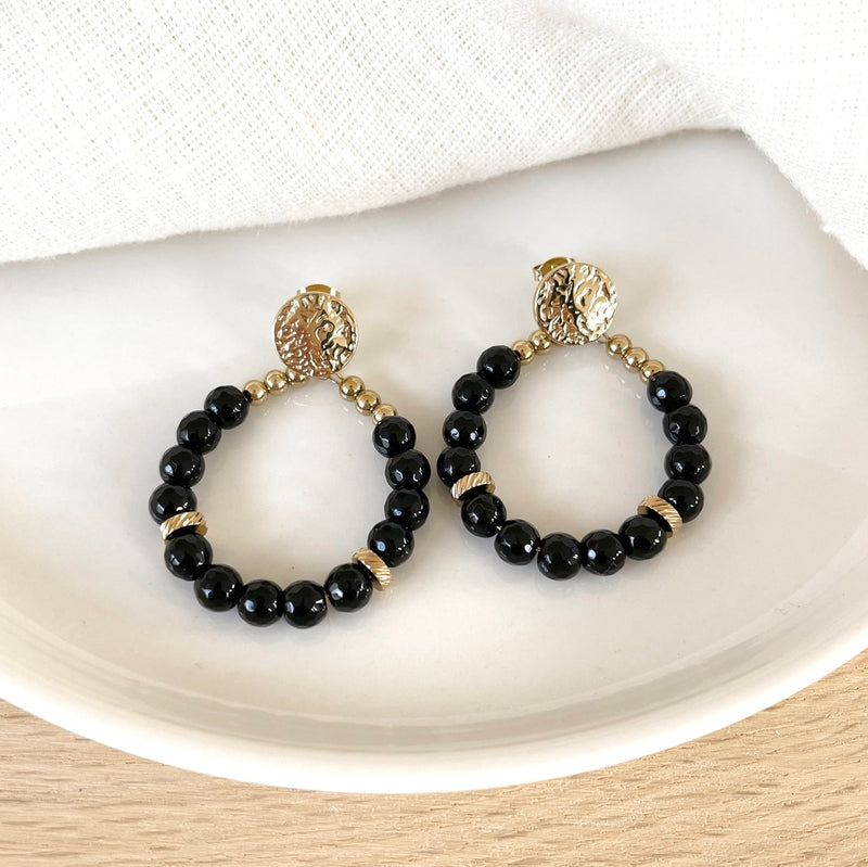 Earrings "Ophelia" black steel-Earrings-instants-pleasures-Instants Plaisirs | Jewelry