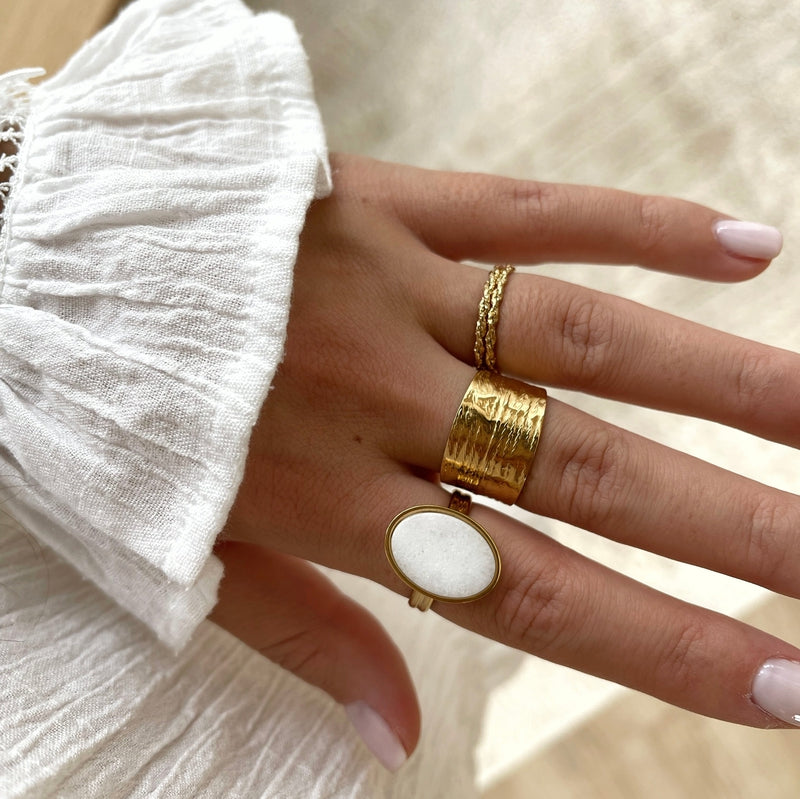 Ring "Zita" steel-Rings-instants-pleasures-Instants Plaisirs | Jewelry