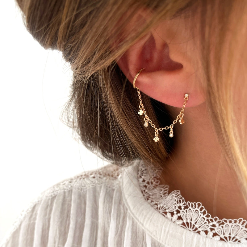Mono loop "Laly" gold-plated-Earrings-instants-pleasures-Instants Plaisirs | Jewelry