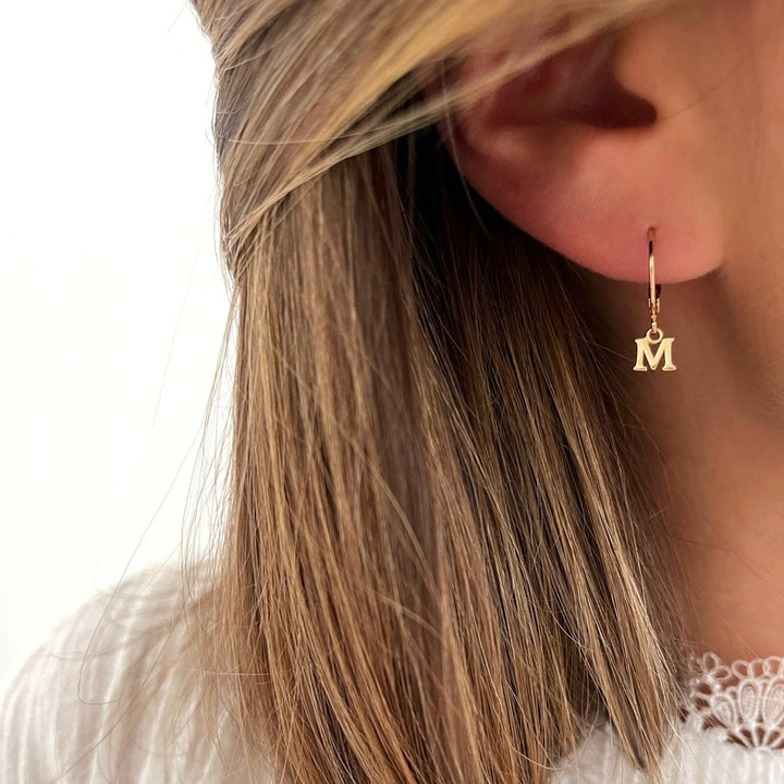 Mono loop "Letter" gold-plated-Earrings-instants-pleasures-Instants Plaisirs | Jewelry