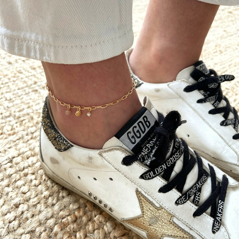 Anklet chain "Sarita" gold-plated-Anklets-instants-pleasures-Instants Plaisirs | Jewelry