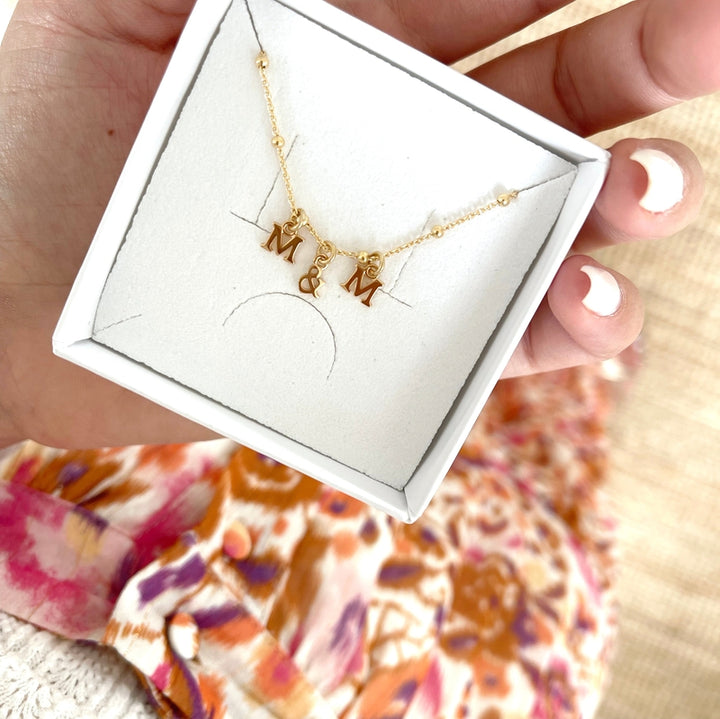 Necklace "Initial" gold plated-Colliers-instants-pleasures-Instants Plaisirs | Jewelry