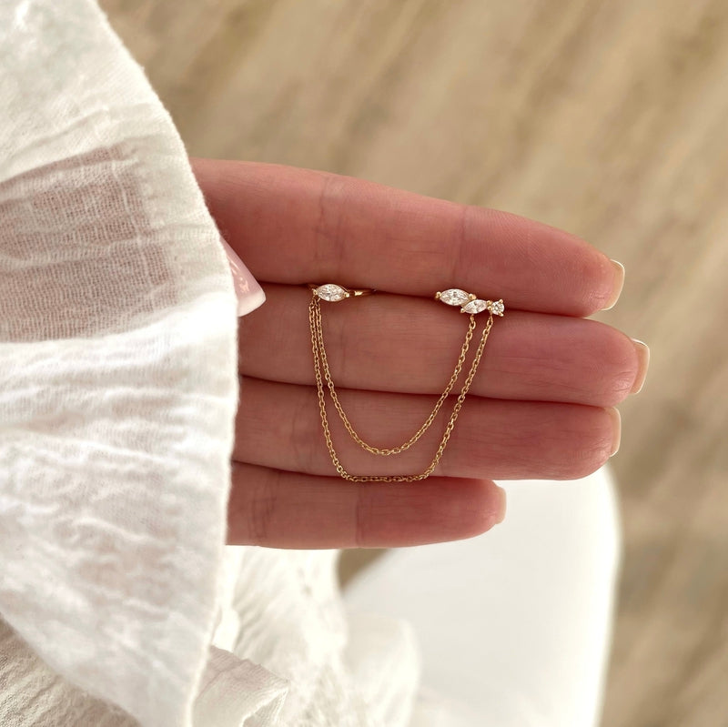 Mono loop "Kenza" gold-plated-Earrings-instants-pleasures-Instants Plaisirs | Jewelry
