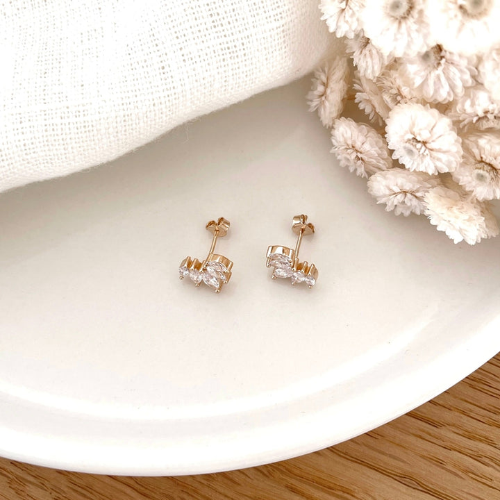 Anissa white gold-plated earrings-EarringsInstants Plaisirs  Jewelry