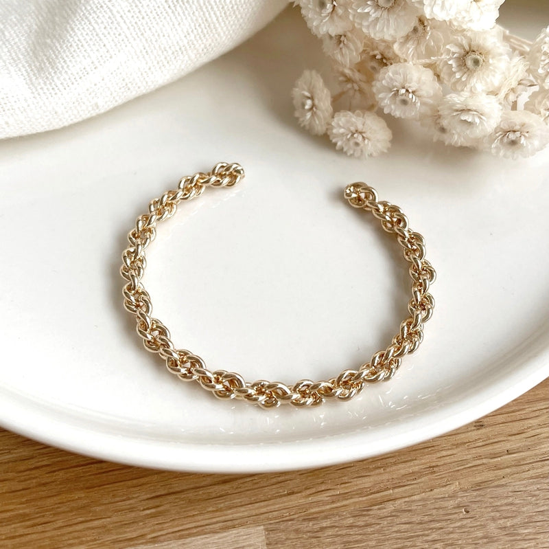 Calvin" gold-plated bangle-Bracelets-instants-pleasures-Instants Plaisirs | Jewelry