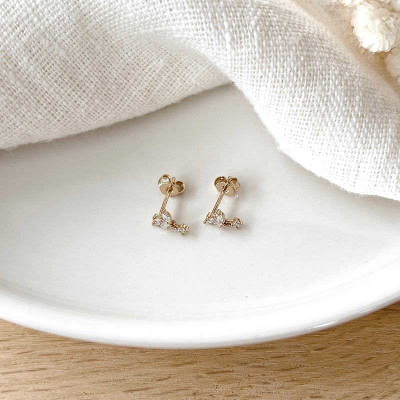 Louana" gold-plated earrings-Earrings-instants-pleasures-Instants Plaisirs | Jewelry