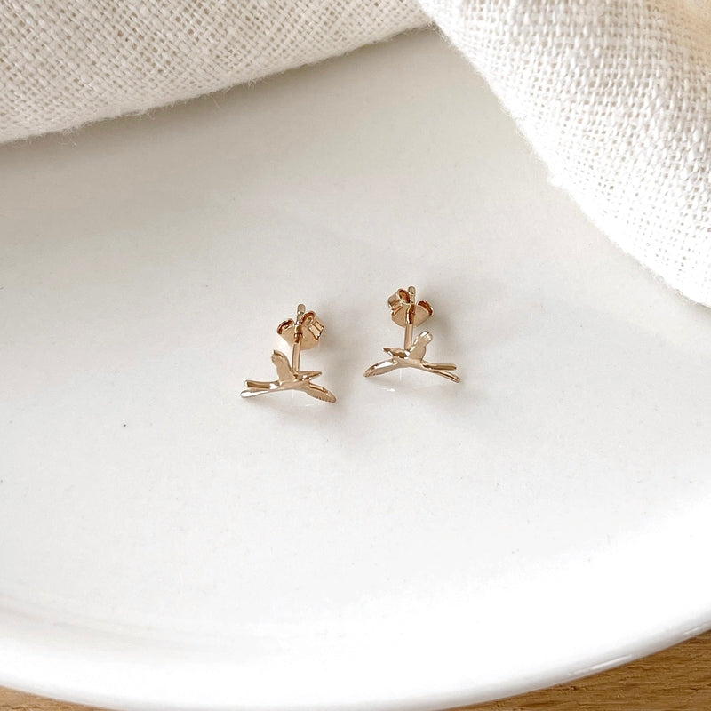 Birdy" gold-plated earrings-Earrings-instants-pleasures-Instants Plaisirs | Jewelry