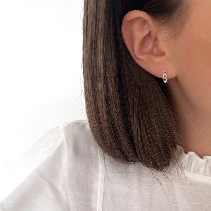 Estel mini hoop earrings - silver -Instants Plaisirs -Instants Plaisirs Jewelry