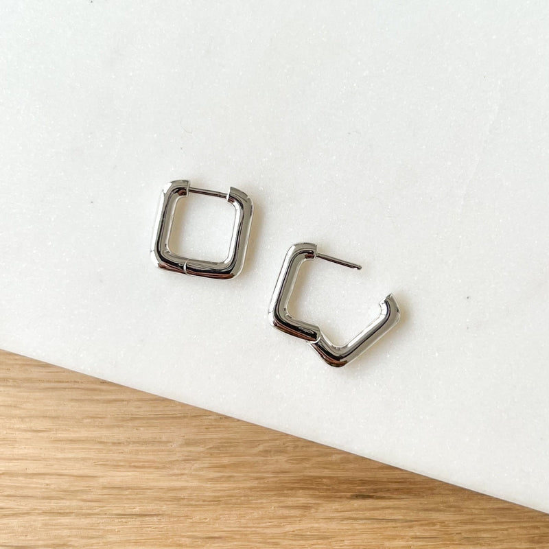 Madison silver hoop earrings - Earrings -Instants Plaisirs -Instants Plaisirs Jewelry