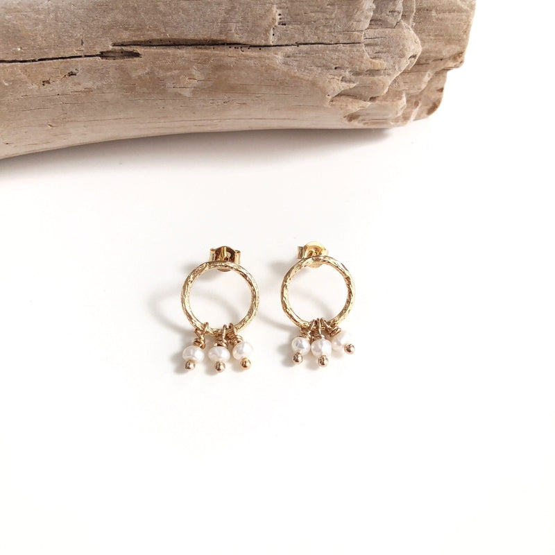 instants-plaisirs" gold-plated "Lise" earrings 