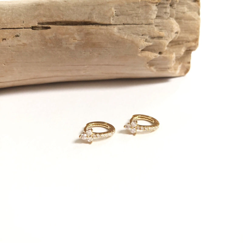 Gold-plated "Lassy" mini hoopInstants Plaisirs Jewelry