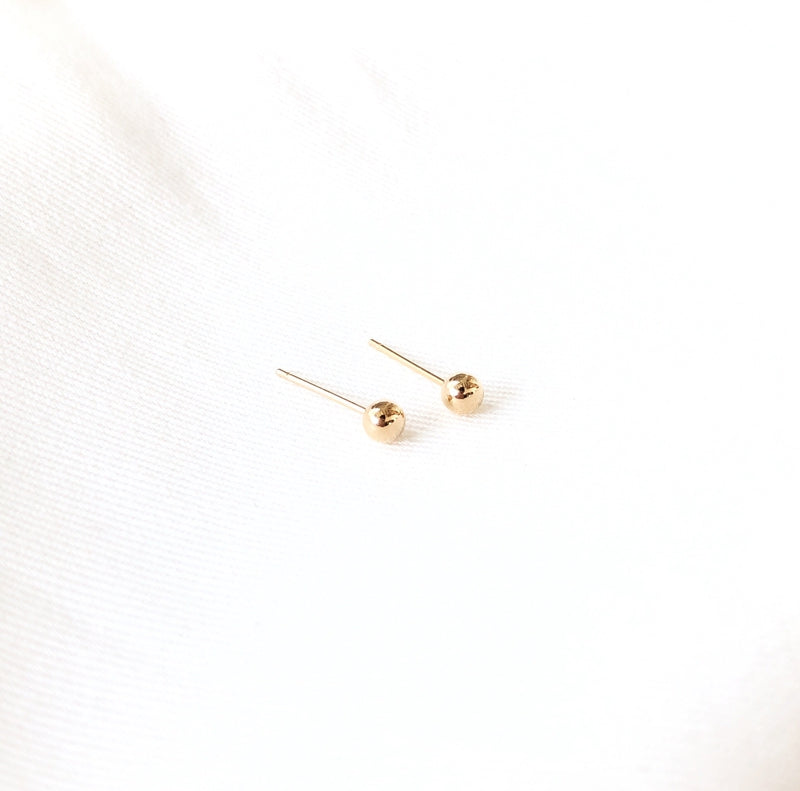 Earrings "Bille 4mm" gold-plated-instants-pleasures-Instants Plaisirs - Jewelry