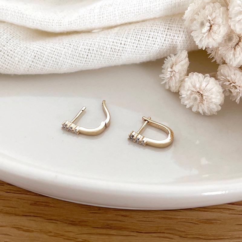 Ulrika" gold-plated earrings